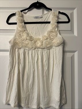 Ricki's Cream Floral Rosette Tank Top